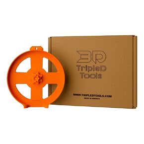 TripleD Tools 6.5in Circular Saw Blade Holder - Multi-Blade Storage Case with Anti-Roll Base and Large Grip Nut - Blade Holder Compatible with Diablo DeWalt Avanti - Orange