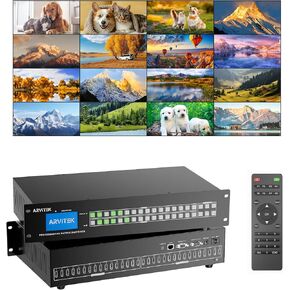 4K HDMI Matrix 16x16 W/Web & Aux Audio Outpor