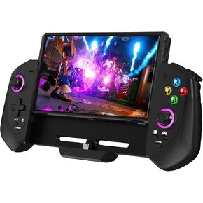Switch Controller for Nintendo Switch/OLED, Hall Effect Joystick Wired Switch Pro Remote Controller with RGB/Turbo/4 Game Slot/Dual Motor, Handheld Joypad Replacement for Nintendo Switch Controller