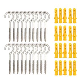 20pcs M5 Eyelet Screws in Hooks, 304 Stainless Steel self Ring Screws self Tapping Screw Rings Hooks Eyelet Screws Bolts(Ring)