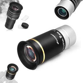 Astromania Telescope Eyepiece 4.5mm, Wide Angle 58 Degree - Bundle with - 66 Degree Ultra Wide 9mm