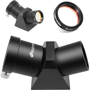 Astromania 1.25" O-III Filter - Bundle with - 1.25" 45-Degree Diagonal Prism