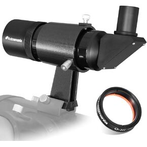 Astromania 1.25" O-III Filter - Bundle with - 9x50 Angled Finder Scope
