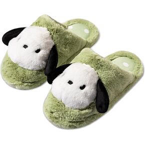 Roffatide Cartoon Cute Plush Open Back Floor Slippers Indoor Shoes Fuzzy Slippers with Rubber Sole for Girls Women in Saudi Arabia