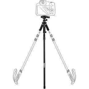 Ultralight 48in/8oz الرحلات ترايبود القطب - البراز Ultripod - توجه أعمدة الرحلات أو الفروع إلى ترايبود الكاميرا - مثالية للمصورين ومصورين الفيديو والمغامرين