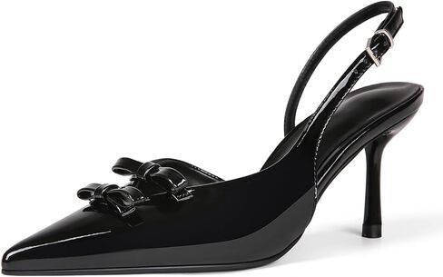 baobeijiadao Womens Pointed Toe Pumps Slingback Bow Stiletto Heels Closed Toe Heeled Sandals Slip On Dress Shoes for Women in Kuwait