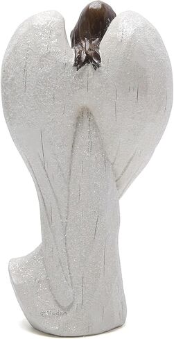 Hodao Angel Decor - Hand-Carved Heart-Holding Angel Statue - Warm Home Decoration, Symbol of Love and Blessings, Perfect in Saudi Arabia
