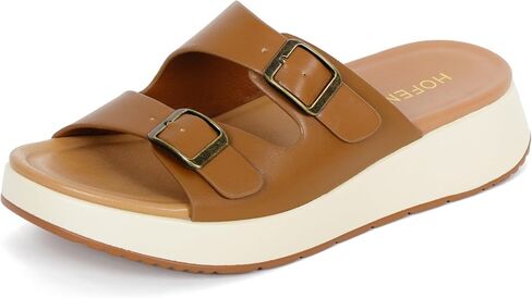 Womens Sandals Platform Double Strap Comfortable Slide for Summer Size 6-11 in Saudi Arabia