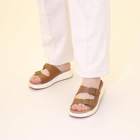 Womens Sandals Platform Double Strap Comfortable Slide for Summer Size 6-11 in Saudi Arabia
