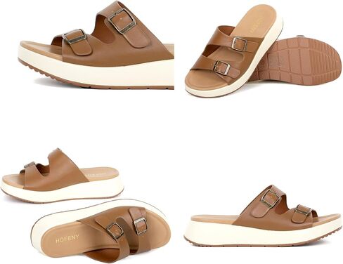 Womens Sandals Platform Double Strap Comfortable Slide for Summer Size 6-11 in Saudi Arabia