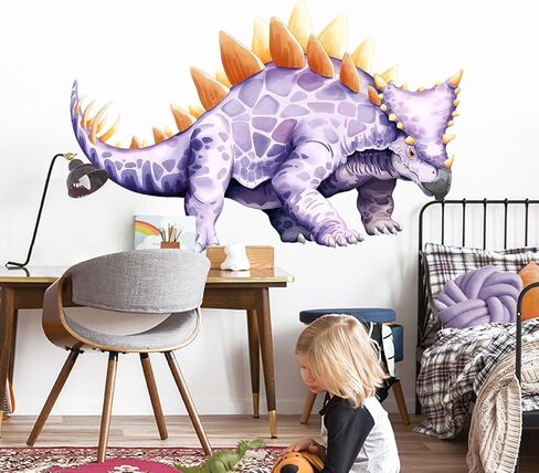 Large Dinosaur Wall Decals, Tyrannosaurus Dino Wall Stickers Vinyl Peel and Stick Wall Decal Self Adhesive Wall Art Sticker for Baby Nursery Kids Room Home Decor (30.7 * 48.8in) in Kuwait