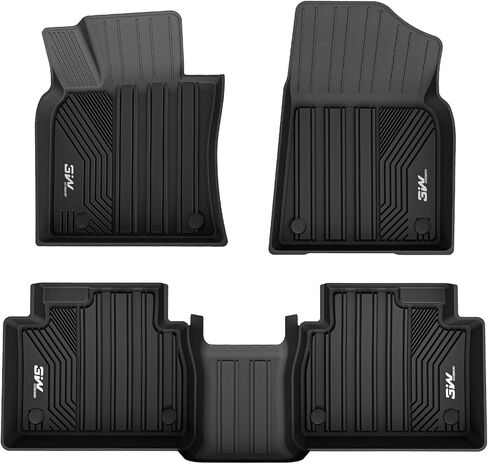 3W Floor Mats for 2024 2025 Toyota Grand Highlander(Include Hybrid)，1-3 Rows Trunk Mat & Seat Back Covers TPE All Weather,Black in Saudi Arabia