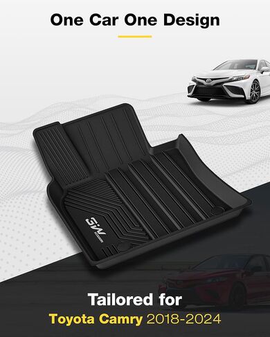 3W Floor Mats for 2024 2025 Toyota Grand Highlander(Include Hybrid)，1-3 Rows Trunk Mat & Seat Back Covers TPE All Weather,Black in Saudi Arabia