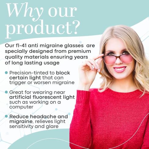 Terramed Just Think Comfort Sparrow Migraine Glasses Fl-41 | Glasses for Migraine and Light Sensitivity Relief | UV Protection and Photophobia Eye Strain in Saudi Arabia