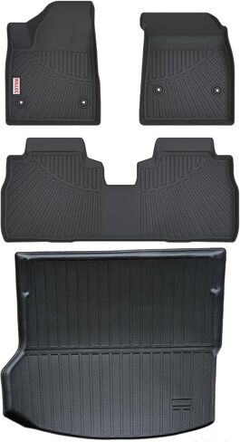 Floor Mats Accessoires 2 Row Set & cargo liners Custom Fit for Chevy Chevrolet Trax 2024 2025,All Weather Guard Waterproof TPE Floor Liners Rear Trunk Mats,Black in Saudi Arabia