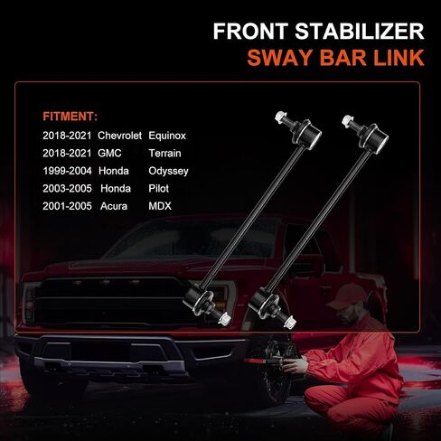 Front Sway Bar Stabilizer Links (Zinc-Nickel Alloy) Front Left Right Stabilizer Sway Bar Links Fit For 2011-2012 Hyundai Sonata 2011-2012 Kia Optima 2.0L 2.4L - Replaces K750610, K750611 in Saudi Arabia