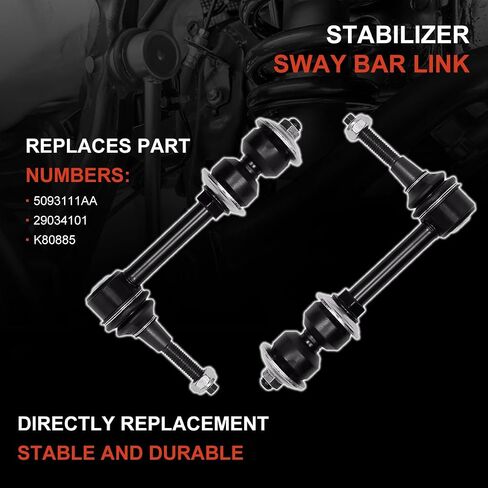 Front Sway Bar Stabilizer Links (Zinc-Nickel Alloy) Front Left Right Stabilizer Sway Bar Links Fit For 2011-2012 Hyundai Sonata 2011-2012 Kia Optima 2.0L 2.4L - Replaces K750610, K750611 in Saudi Arabia