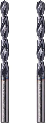 أفضل بنيات 2pcs 1/4 "بتات الحفر الصلبة للكربيد - المغلفة ، 2 بتات تونغستن كربيد تويست تويست ، زاوية 118 درجة ، قطر الحفر 1/4" ، 2 "طول الفلوت ، 3-1/4" الطول الكلي in Saudi Arabia