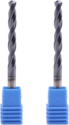 أفضل بنيات 2pcs 1/4 "بتات الحفر الصلبة للكربيد - المغلفة ، 2 بتات تونغستن كربيد تويست تويست ، زاوية 118 درجة ، قطر الحفر 1/4" ، 2 "طول الفلوت ، 3-1/4" الطول الكلي in Saudi Arabia
