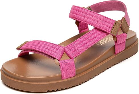 Rihero Women's Flat Sandals Comfortable Open Toe Adjustable Strap Walking Footbed Sandals in Saudi Arabia