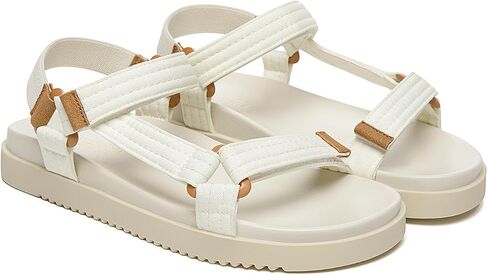 Rihero Women's Flat Sandals Comfortable Open Toe Adjustable Strap Walking Footbed Sandals in Kuwait