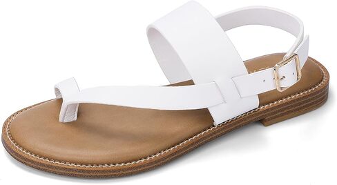 Luffymomo Women's Thong Flat Sandals قابلة للتعديل في الكاحل الصيفي الصيفي الصياد غير الرسمي أحذية الصياد in Kuwait
