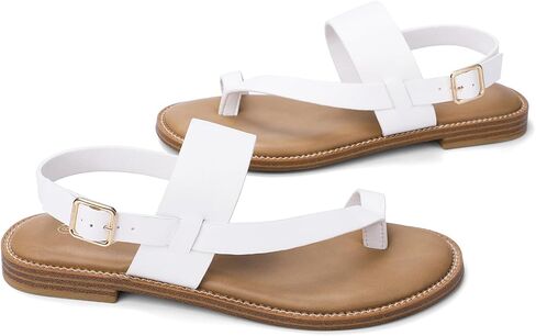 Luffymomo Women's Thong Flat Sandals قابلة للتعديل في الكاحل الصيفي الصيفي الصياد غير الرسمي أحذية الصياد in Kuwait