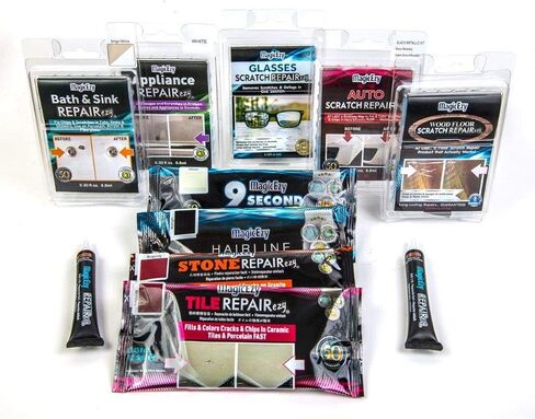 MagicEzy Fiberglass RepairEzy (أبيض) - مجموعة إصلاح الألياف الزجاجية في أنبوب - قارب، حمام سباحة، حوض استحمام، لوح ركوب الأمواج - دش من الألياف الزجاجية والأكريليك، حمام، حوض استحمام ساخن، زورق، جت سكي، قارب in Saudi Arabia