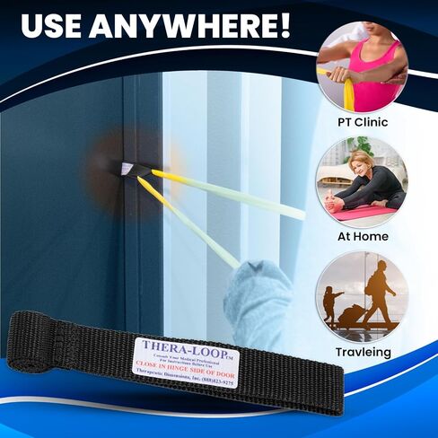 RangeMaster Thera-Loop Banding & Tubing Door Anchors │ Non-Slip │ Complements Exercise Bands or Tubes │ Great for Exercising and Strengthening Activities | Multi-Purposes Door Anchors in Kuwait
