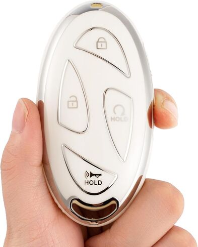 for Hyundai Key fob Cover, Soft TPU Car Key Cover Case for 2022-2024 Hyundai Loniq Elantra Sonata Santa fe Tucson Santa Cruz Palisade Veloster Accent Accessories(5 Buttons) in Saudi Arabia