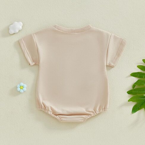 Baby Boy Summer Romper Outfit Newborn Tractor Bubble Romper Short Sleeve T-Shirt Onesie Bodysuit Farm Clothes in Saudi Arabia
