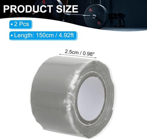 شريط قبضة Patikil لمقابض 1 "x5ft ، 2 roll الشريط السيليكون الذي يخدم ذاتيا لمقابض الدراجة سحب القضبان معدات الصالة الرياضية/خرطوم/تسرب الأنابيب الطوارئ ، أبيض in Saudi Arabia