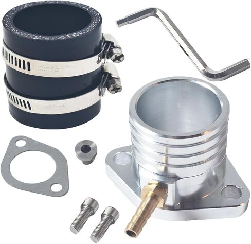 Racing Intake Pipe Inlet Manifold Adapter Kit for Predator 301cc 420cc 459cc GX340 GX390 GX270 11Hp 13Hp Engine VM34 Carburetor Mini Bike Go Kart Lawnmower Powersports Parts Black in Kuwait