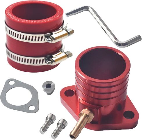 Racing Intake Pipe Inlet Manifold Adapter Kit for Predator 301cc 420cc 459cc GX340 GX390 GX270 11Hp 13Hp Engine VM34 Carburetor Mini Bike Go Kart Lawnmower Powersports Parts Black in Kuwait