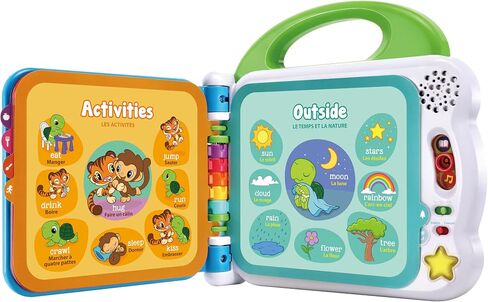 LeapFrog 601503 Learning Friends 100 Words Baby Book Educational and Interactive Bilingual Playbook Toy Toddler and Pre School Boys & Girls 1, 2, 3, 4+ Year Olds, Multi-Colour, One Size in Kuwait