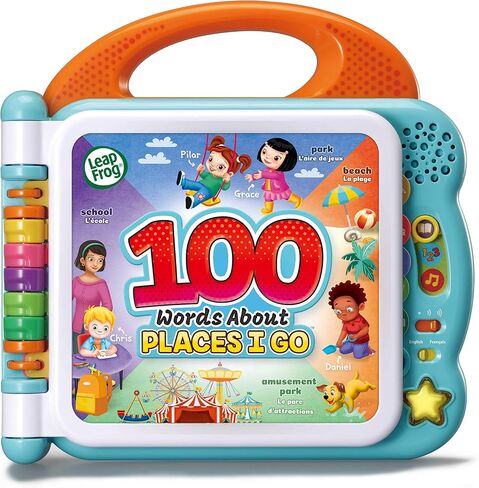 LeapFrog 601503 Learning Friends 100 Words Baby Book Educational and Interactive Bilingual Playbook Toy Toddler and Pre School Boys & Girls 1, 2, 3, 4+ Year Olds, Multi-Colour, One Size in Kuwait
