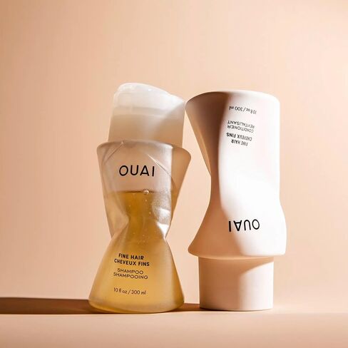 OUAI Fine Hair Conditioner - Volumizing Conditioner for Fine Hair Made with Keratin, Biotin and Chia Seed Oil - Adds Softness, Bounce and Volume - Free from Parabens, Sulfates, and Phthalates (10 Oz) in Kuwait