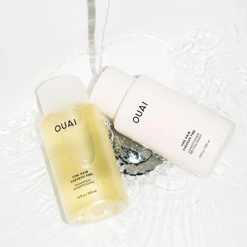 OUAI Fine Hair Conditioner - Volumizing Conditioner for Fine Hair Made with Keratin, Biotin and Chia Seed Oil - Adds Softness, Bounce and Volume - Free from Parabens, Sulfates, and Phthalates (10 Oz) in Kuwait