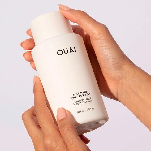 OUAI Fine Hair Conditioner - Volumizing Conditioner for Fine Hair Made with Keratin, Biotin and Chia Seed Oil - Adds Softness, Bounce and Volume - Free from Parabens, Sulfates, and Phthalates (10 Oz) in Kuwait