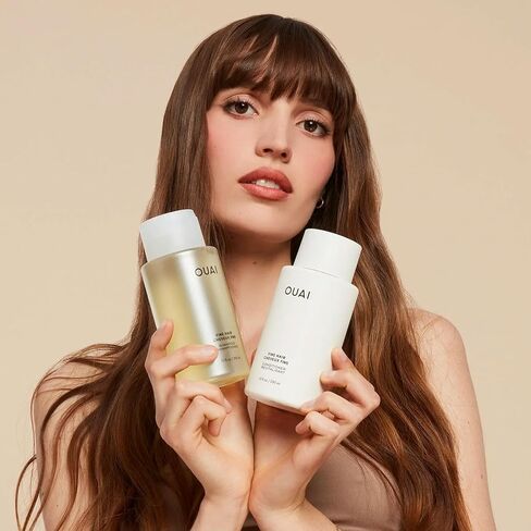 OUAI Fine Hair Conditioner - Volumizing Conditioner for Fine Hair Made with Keratin, Biotin and Chia Seed Oil - Adds Softness, Bounce and Volume - Free from Parabens, Sulfates, and Phthalates (10 Oz) in Kuwait