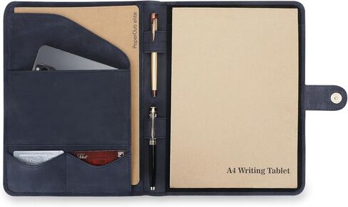 Leather Padfolio Legal Pad Portfolio Organizer | Handmade Executive Notebook Binder | Heavy Duty Full Grain Cow Hide Resume Interview Folio for Men Women, Rustic Note Book Folder Brown in Saudi Arabia