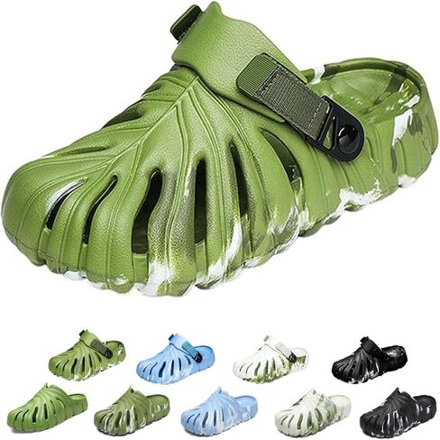 أحذية Monstera المتنوعة للنساء والرجال ، Monstera Leaf Pattern Slippers الصيف ، شرائح طباعة نبات ناعمة مضادة للانزلاق in Kuwait