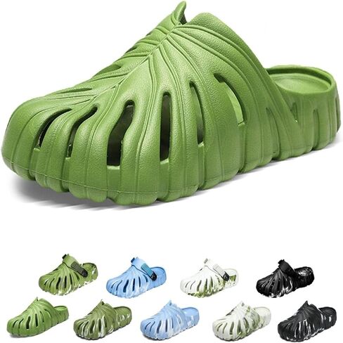 أحذية Monstera المتنوعة للنساء والرجال ، Monstera Leaf Pattern Slippers الصيف ، شرائح طباعة نبات ناعمة مضادة للانزلاق in Kuwait