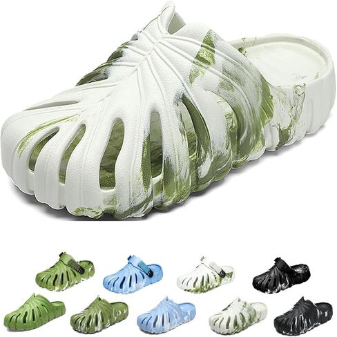 أحذية Monstera المتنوعة للنساء والرجال ، Monstera Leaf Pattern Slippers الصيف ، شرائح طباعة نبات ناعمة مضادة للانزلاق in Kuwait