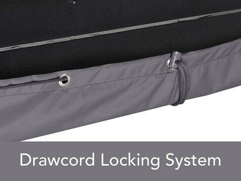 غطاء تلفزيون نصف خارجي من Covermate - مقاسات مختلفة، مادة خفيفة الوزن، مقاوم للطقس والغبار، رباط سحب، أغطية تلفزيون خارجية، حجم شاشة 55-59 بوصة، أسود in Kuwait