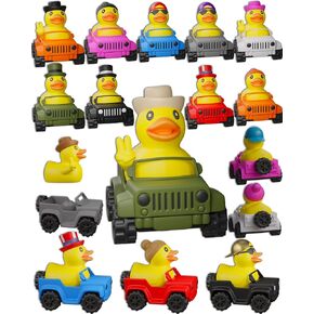 16 Jeep Ducks Rubber Ducks. Mix & Match Jeep Colors and Duck Styles - Bath Ducks The Shape of a Vehicle, Great for Jeep Ducking - Pelto Rubber Ducks in a Jeep