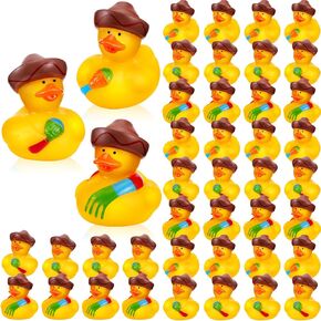 DEEKIN 24 Pcs Mexican Fiesta Rubber Ducks for Party Favors Decoration 2 Inch Fiesta Party Favors Cinco De Mayo Party Decorations Rubber Ducks Assortment Birthdays Accessories