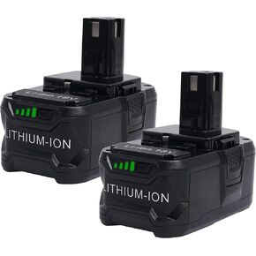 2 Pack 6.0Ah 18V Replacement Battery for Ryobi 18v Battery Lithium-ion Compatible with Ryobi 18Volt ONE+ Plus Cordless Power Tools P102 P103 P104 P105 P107 P108 P109,Etc