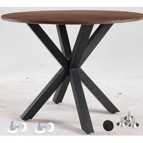 Metal Table Base for Coffee Table,28 Inch Dining Table Legs, Heavy Duty Desk Legs for Glass, Marble, and Wood Table Tops, Furniture Legs for Home,Kitchen,Office(Black)