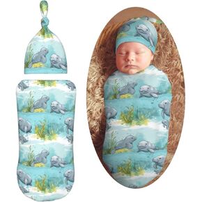 مضحك Sasquatch و Tree Newborn Moaddle بطانيات مجموعات ناعمة طفل تلقي بطانية قماط
